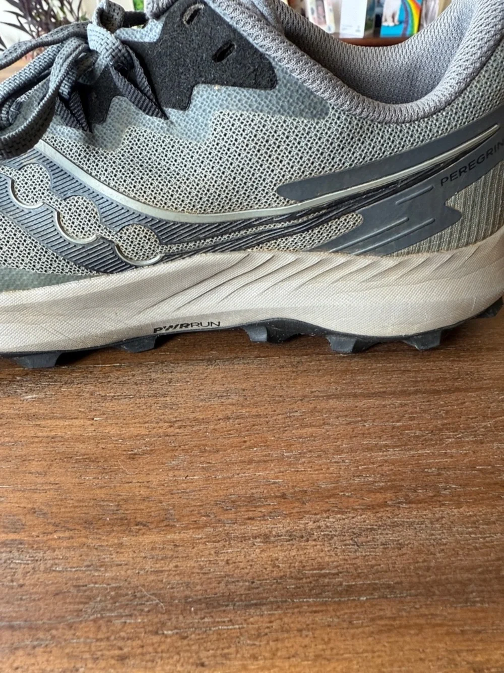 Men's Peregrine Trail Running Shoe - Gray/Green